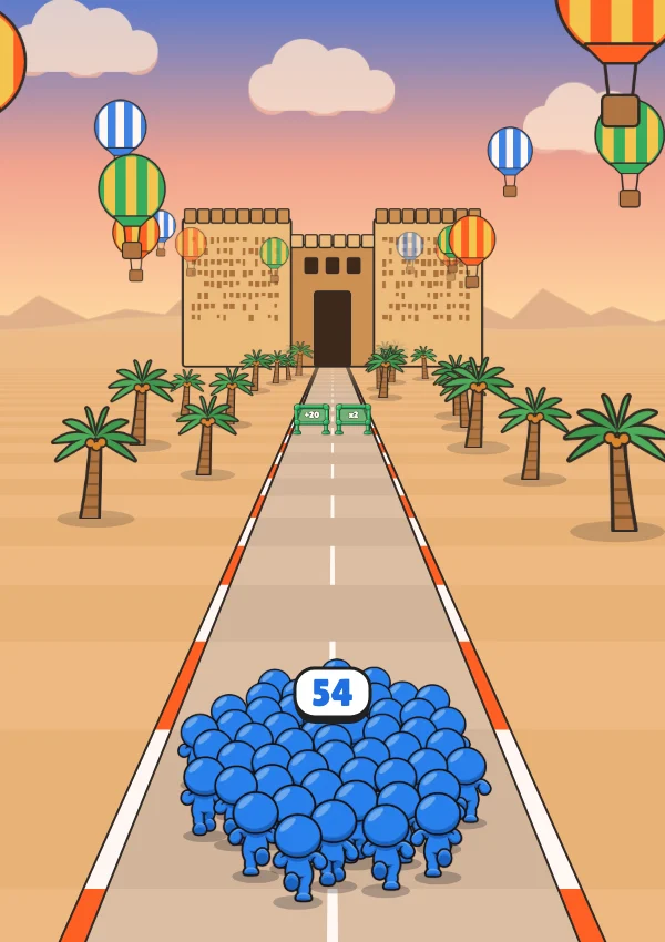 Hot air balloons over Luxor